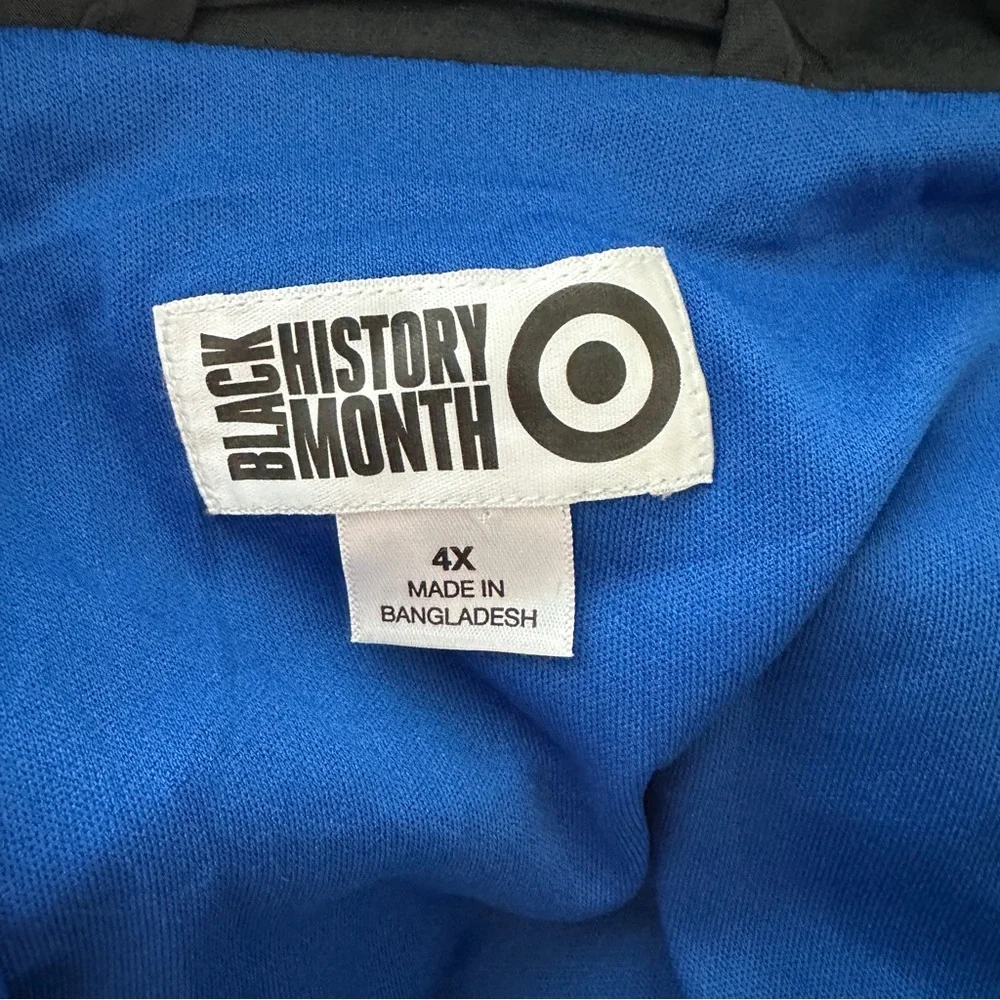 Black History Month Standing In Your Truth Nylon Black White Jacket Size 4XL